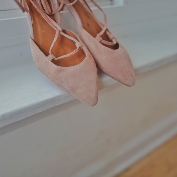 Free People Blush Lace-Up Heels - Picture 4 of 8